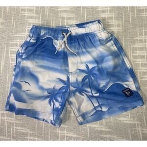 Endless‎ Summer Boys Swim Trunks Palm Tree Beach Print Mesh Lined Size 7
